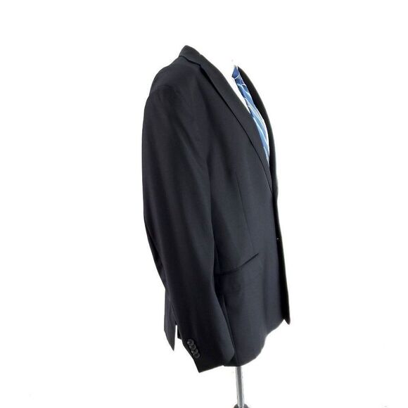 Paul Betenly Lanificio Filarte Thomas Wool 2 Button Blazer 44R Black - Picture 6 of 11